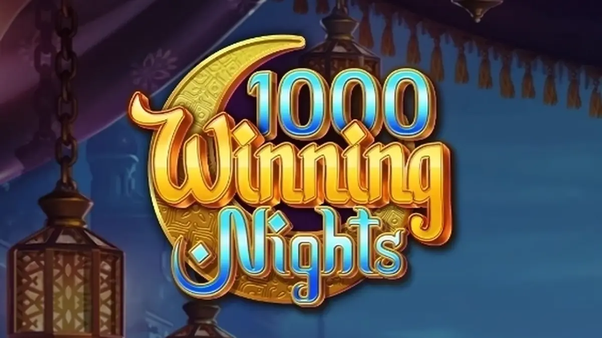 Interface do jogo de slot 1000 Winning Nights com tema noturno