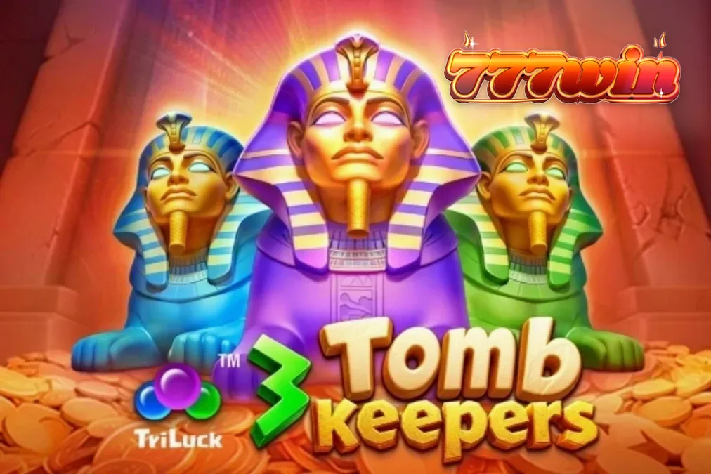 Cenário temático de tumba egípcia com elementos do jogo 3 Tomb Keepers